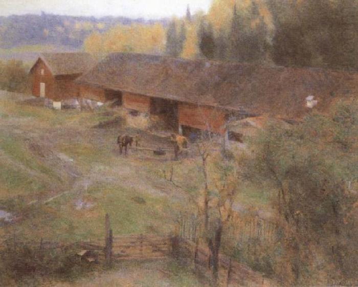 Erik Werenskiold autumn oil painting picture